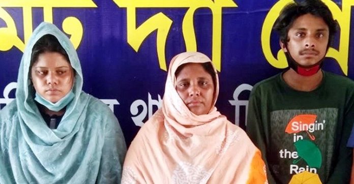 দিনাজপুরে ইয়াবা ও হেরোইনসহ মা-মেয়ে-ছেলে আটক