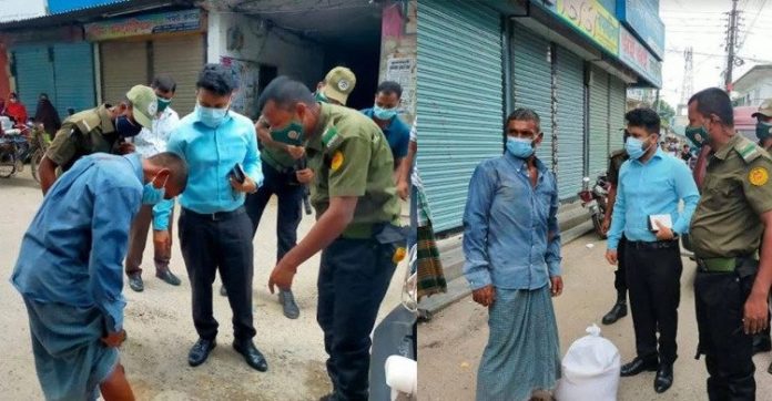 রাস্তায় দিনমজুরের শেষ সম্বলটুকুও পড়ে যাওয়ায় এগিয়ে আসলেন ইউএনও